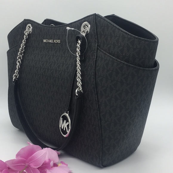 MICHAEL KORS LG CHAIN SHLDR TOTE BLACK - Picture 3 of 8